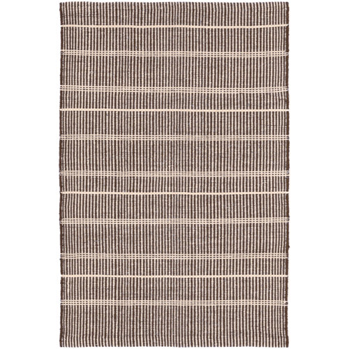 Dash and Albert Rugs Bunny Williams Striped Handmade Dhurrie Oak/Beige Indoor / Outdoor Area Rug